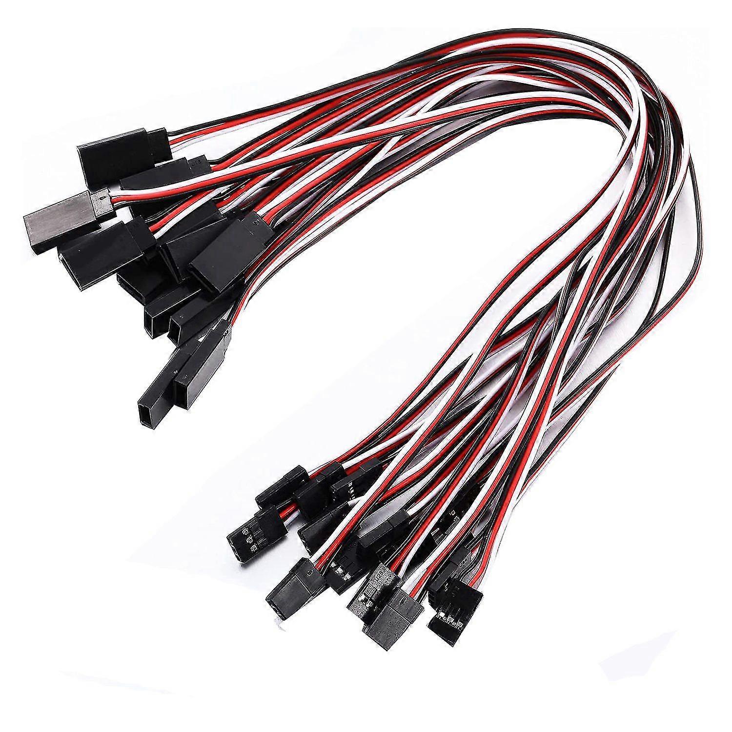 15 Pieces Servo Extens Cables Servo Extens To Fe Cable (11.8 Inch)