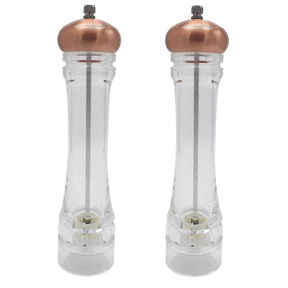 Kitchen Salt And Pepper Mill Set - Manual, Adjustable Coarseness, Refillable And Reusable
