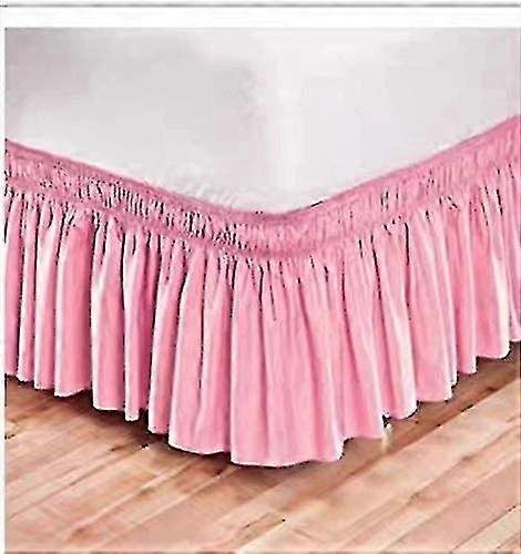 Polyester Bed Skirt Solid, Elastic Dust Ruffles Bedskirts Durable, Wrap Around Three Fabric