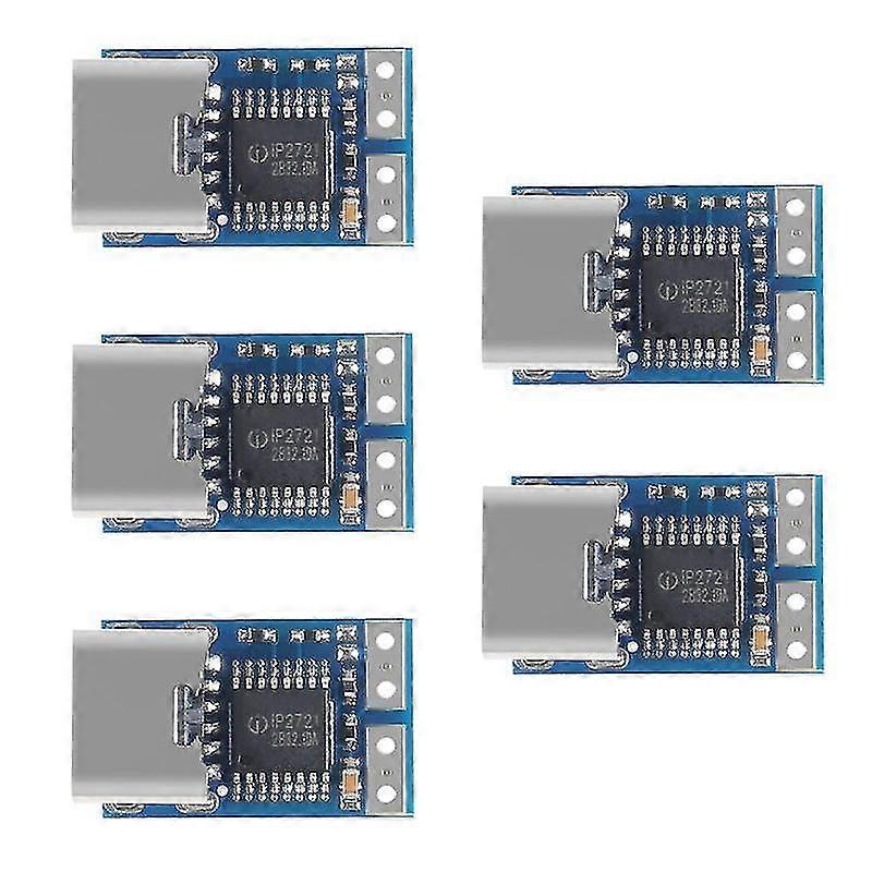 5 stuks Pdc004-Module Usb-c 20v Dc vaste spanning Power Trigger Module 5a Type-c vrouwelijke ingang voor niet