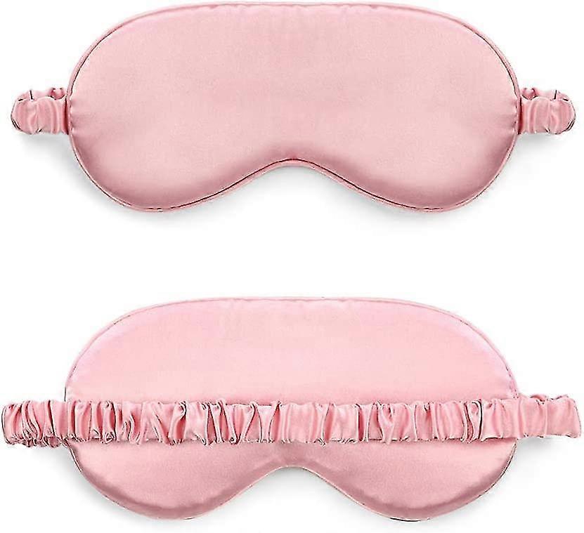 Sleep Eye Mask With Elastic Strap Headband, Lightweight Comfortable Soft Silk