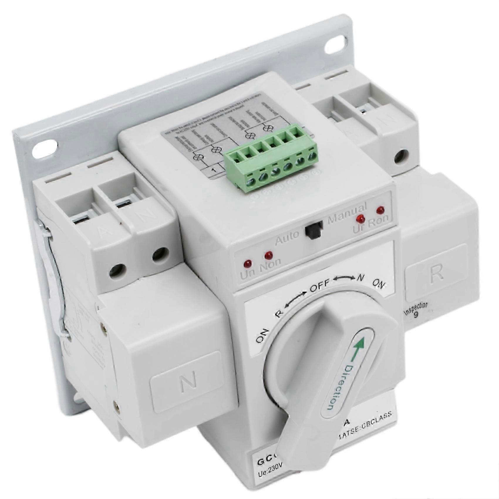2P 63A MCB Type ATS Dual Power Automatic Transfer Switch Transfer Switch Power Transfer Switch 220V