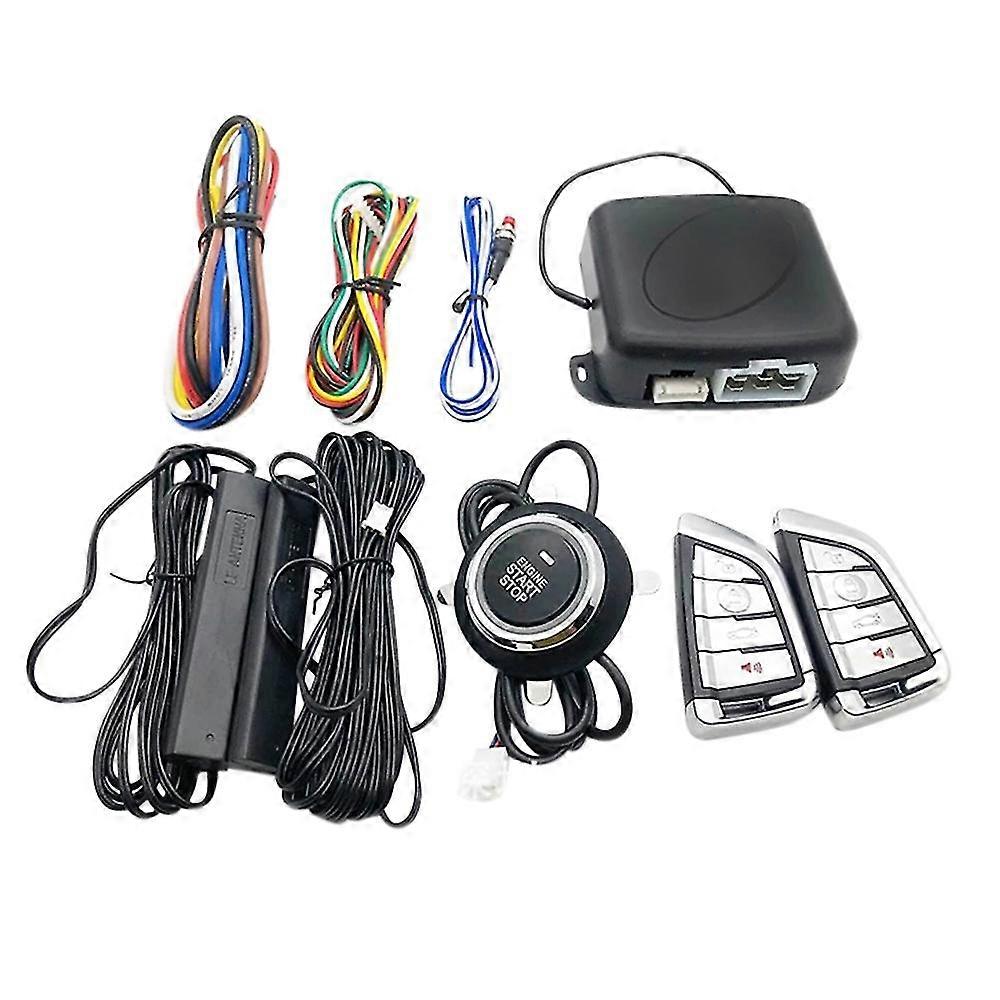 Car Engine One-key Start-stop Button System Pke Keyless Entry System Car Anti-theft Alarm Remote St
