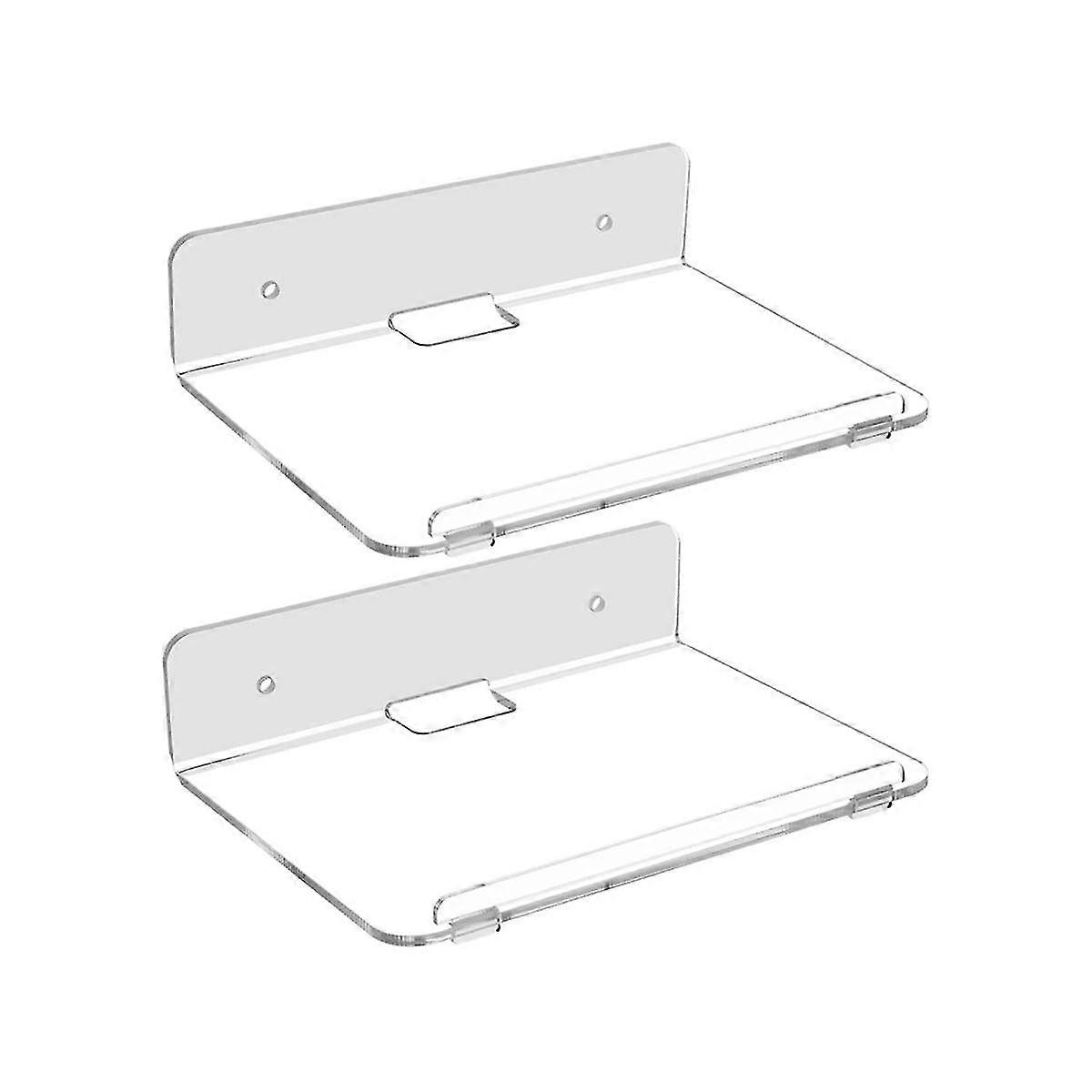 مجموعة الجرف الحائط الاكريليك 2 كاميرات أمنية متوافقة ، مكبرات صوت ، أجهزة مراقبة الطفل وأكثر من ذلك ، شيل لاصق عالمي + (trec