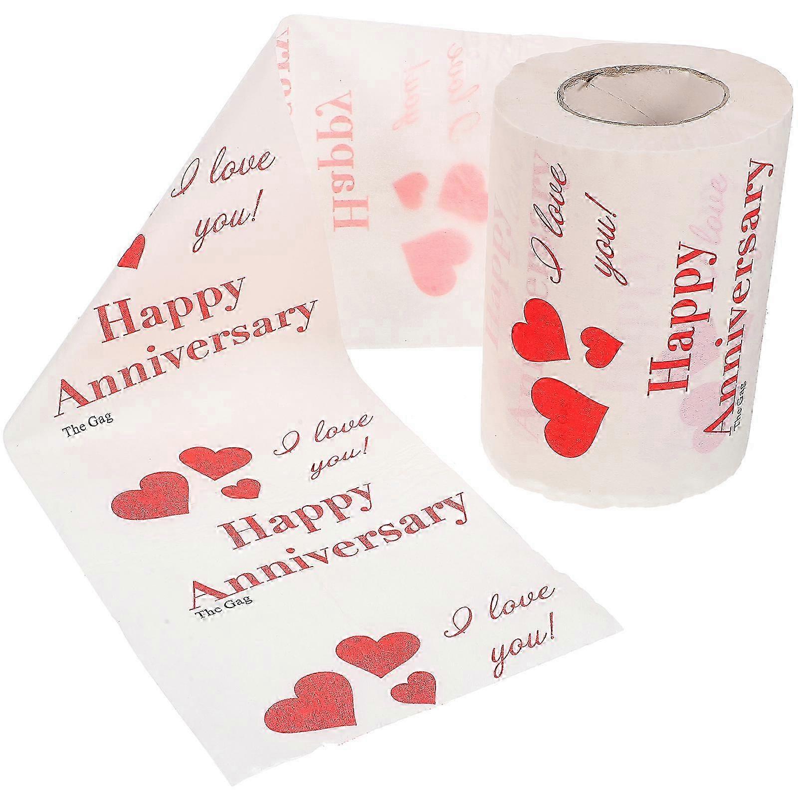 1 Roll Printed One Time Use Toilet Paper Valentine Toilet Paper Valentine Toilet Paper