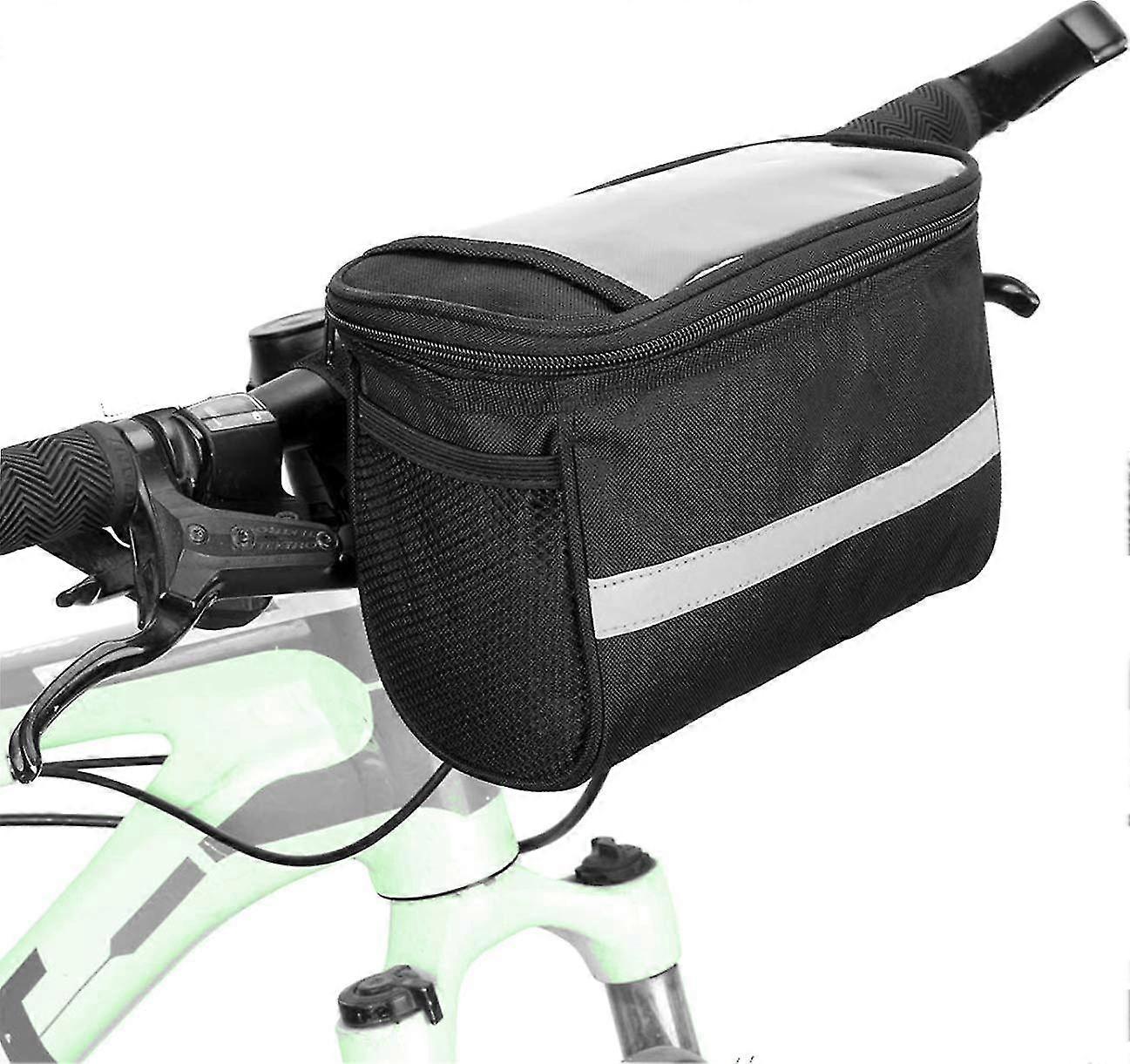 Bicycle Handlebar Bag Storage Bag Waterproof With Reflective Strips