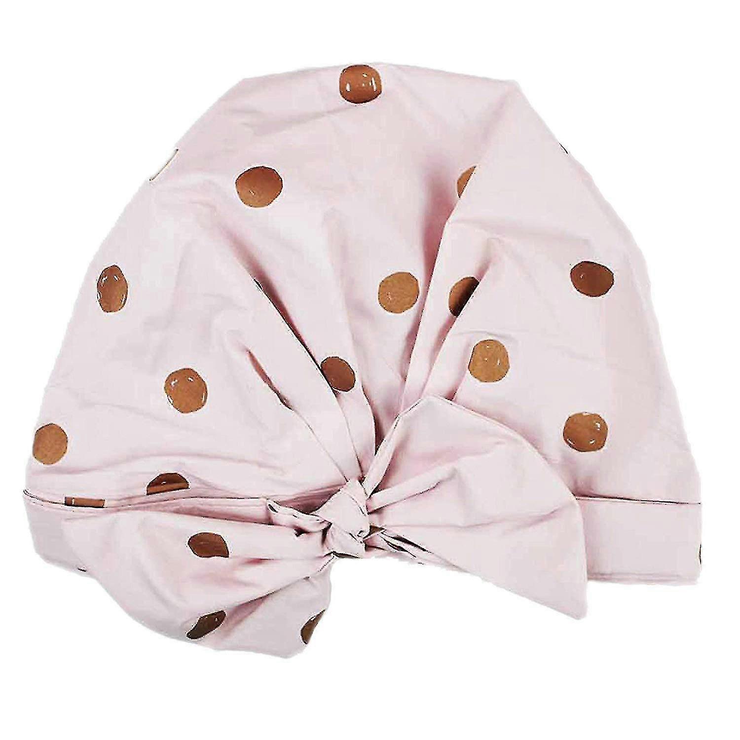 Shower Caps, Waterproof Cap Reusable With Elastic Band