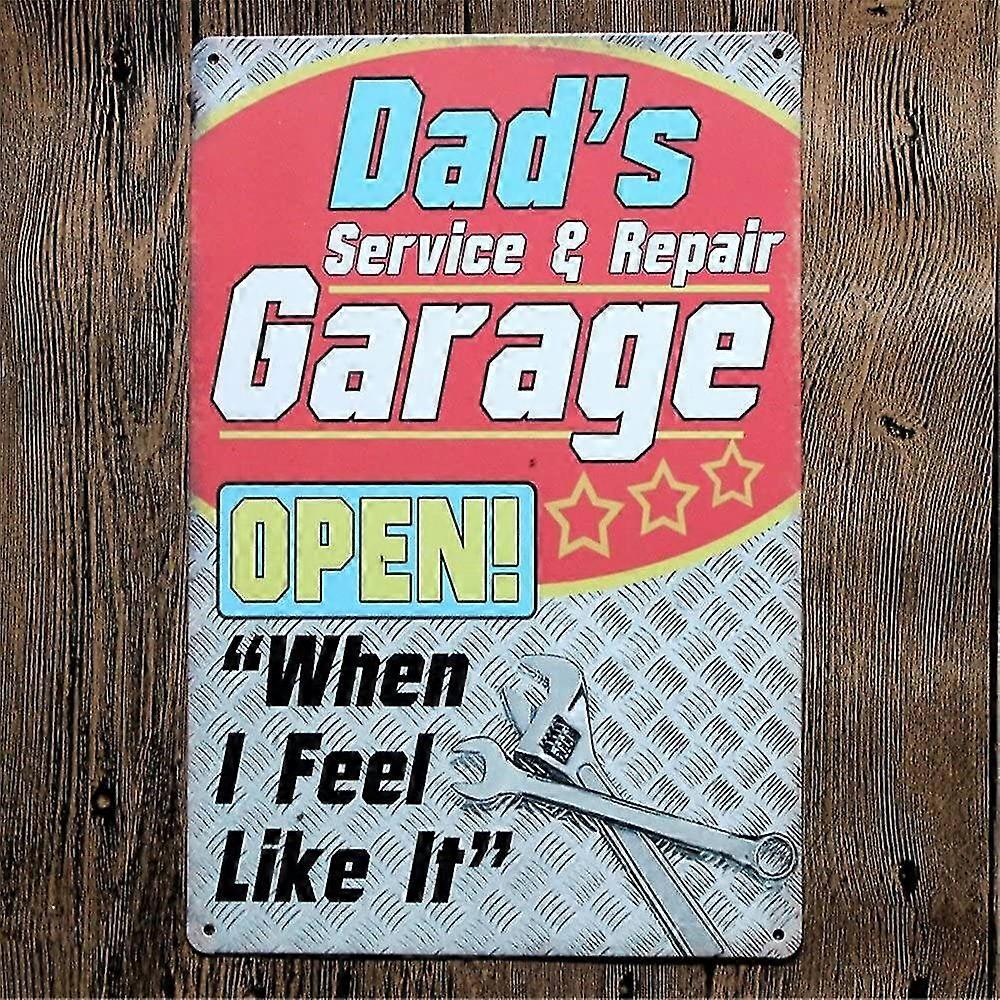 Serviço de Garagem do Pai Metal Tin Sign Bar Café Garagem Decoração de Parede Retro Vintage 8x12 polegadas OU 12x16 polegadas