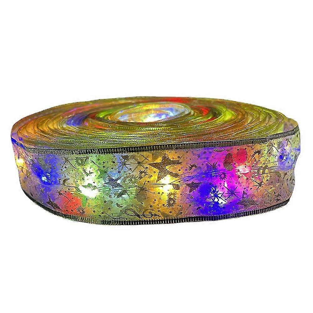 Christmas Tree Ribbon String Lights,led String Party Decor Lights Window Curtain 40 Lamp Led Light