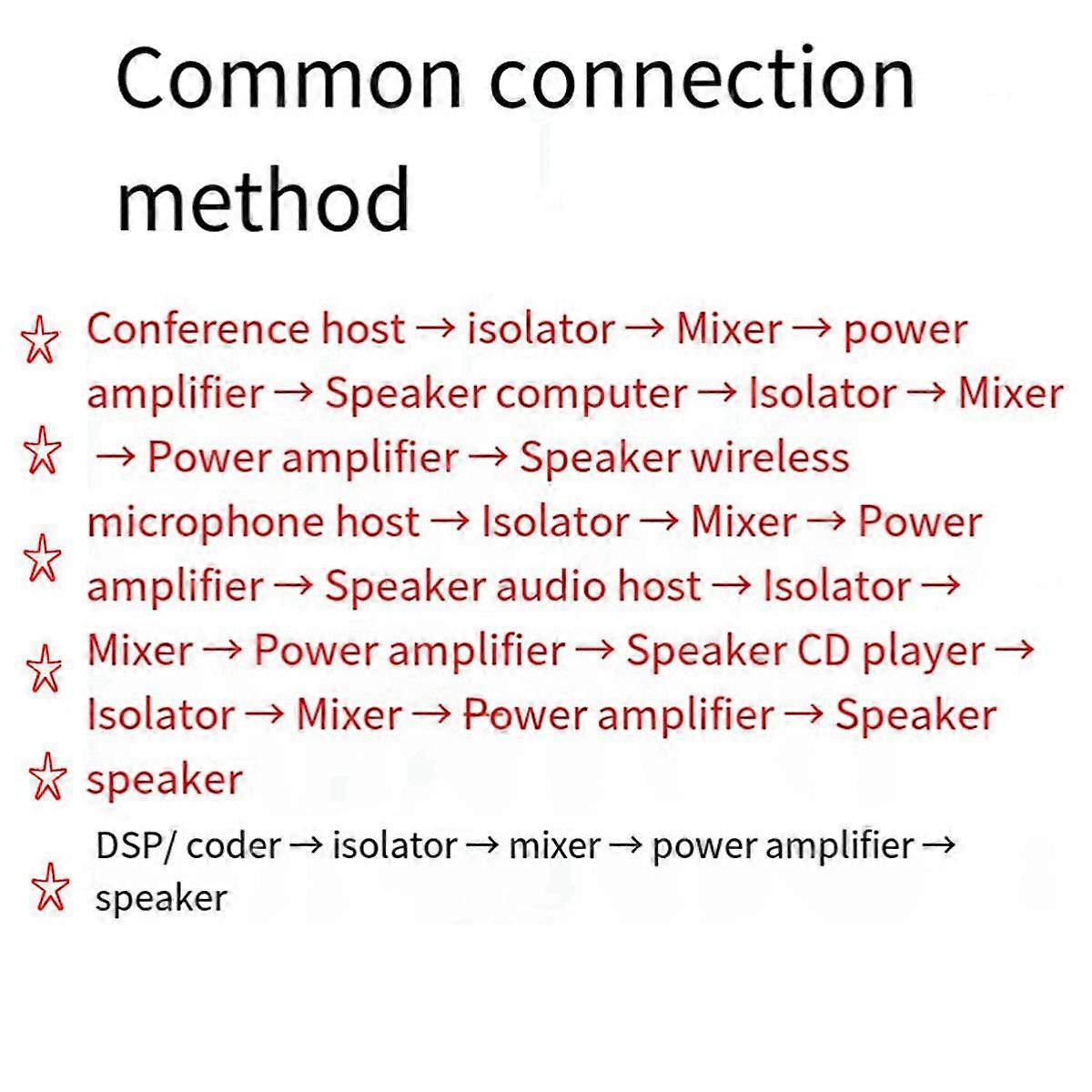 Audio Cable Isolator XLR Eliminates Noise Ground Loop Audio Isolator Current Sound Eliminates Noise, Female to Male