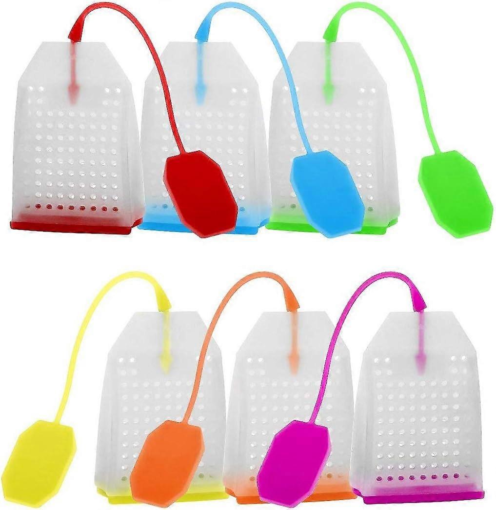 6 Pieces Reusable Silicone Tea Filter Bags