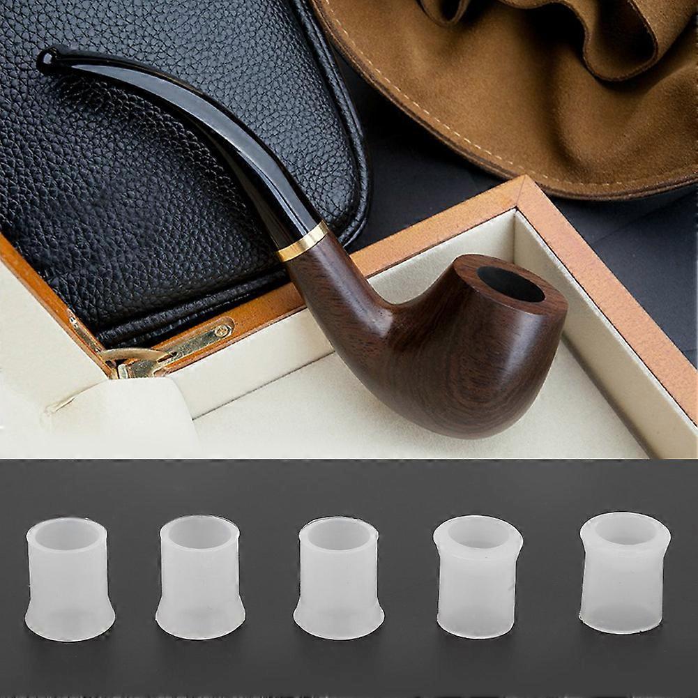 100pcs Black/White Cigarette Pipe Disposable Tips Pipe Mouthpiece Stem Rubber Bits(#4)