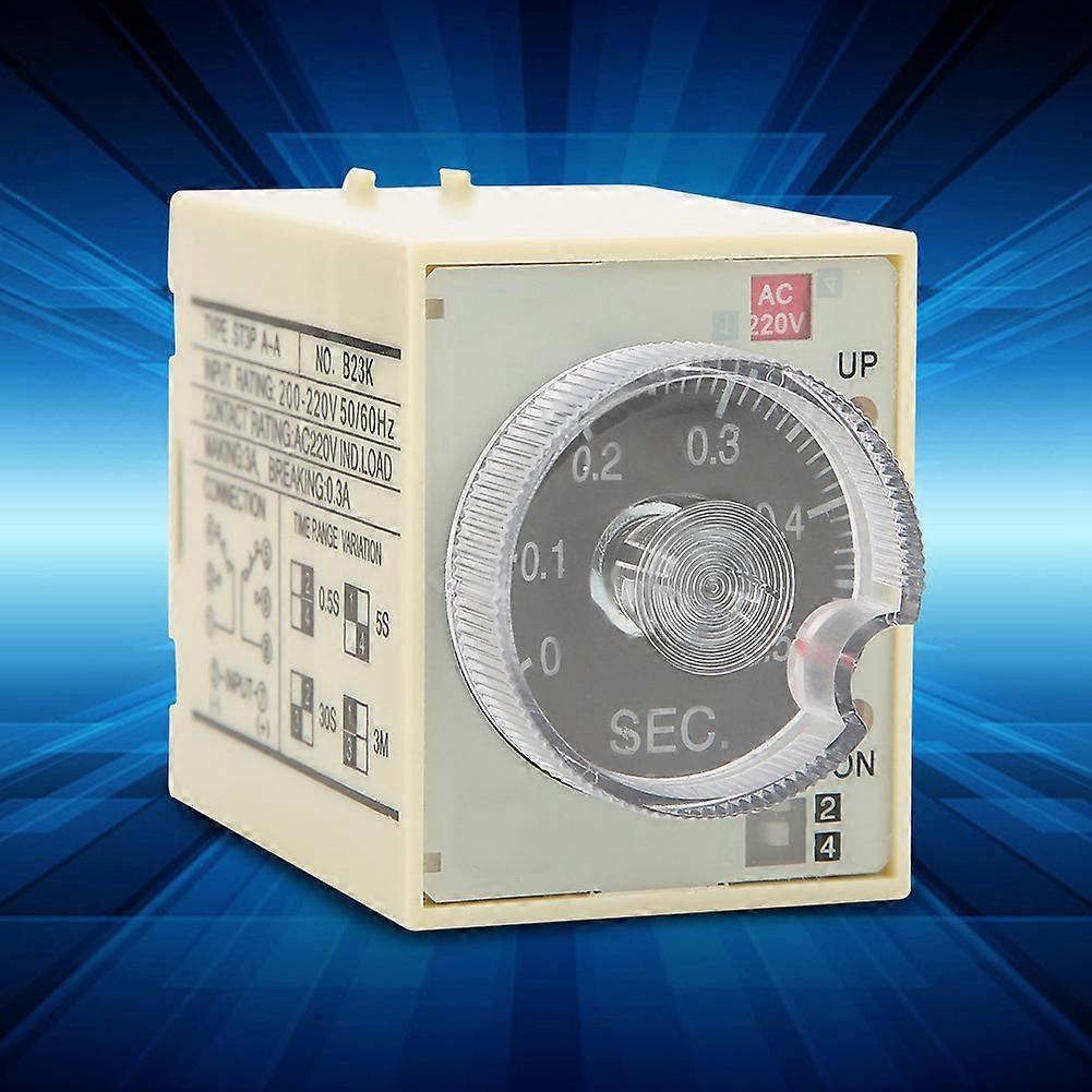 Delay Timer Time Relay Adjustable Knob Anti-Interference PC Shell ST3PA-A AC220V 50/60Hz