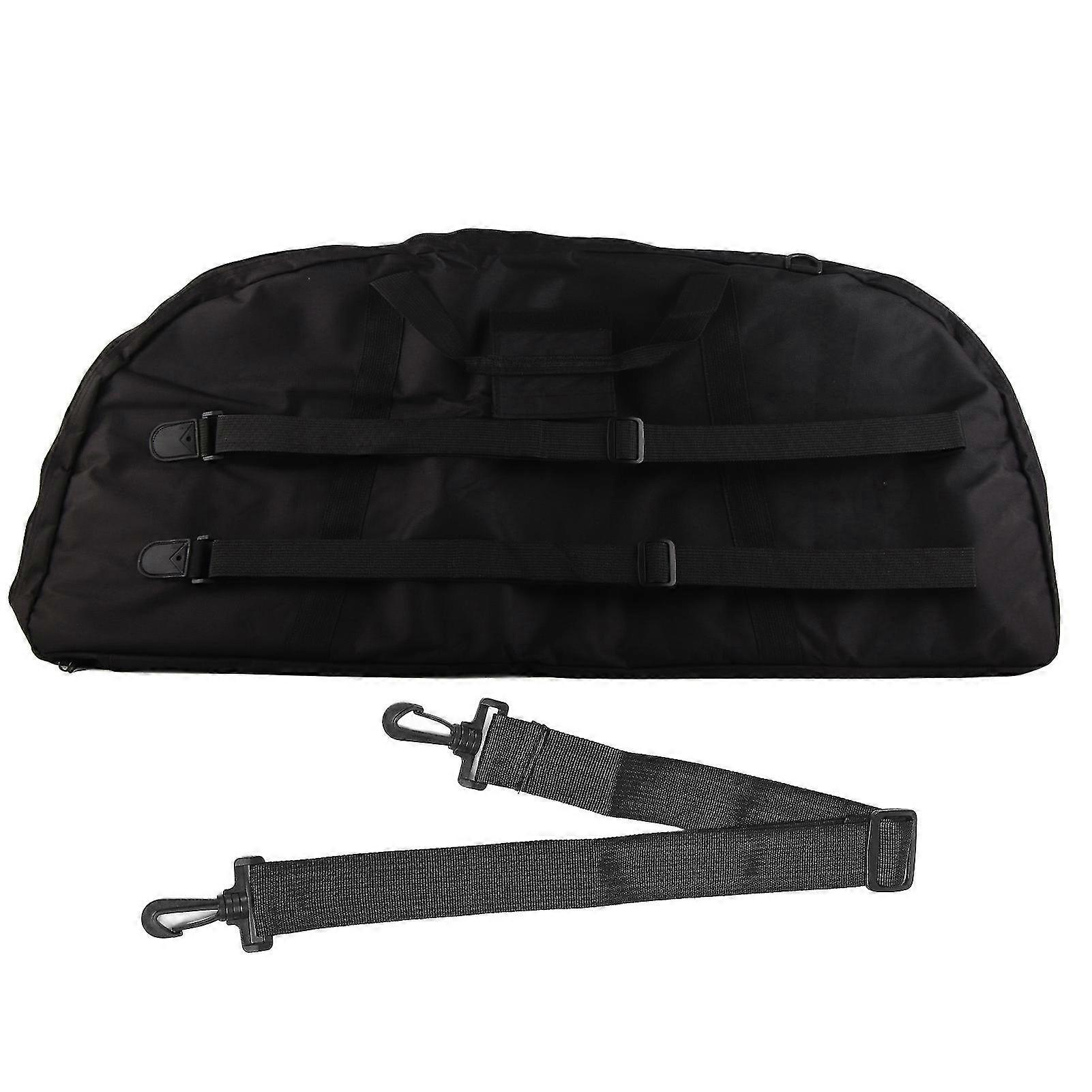 Compound Bow Bag Bow Carry Bag Canvas Large Capacity Lightweight Multifunctional Portable Bow Bag with Arrow Pocket 95cm Black