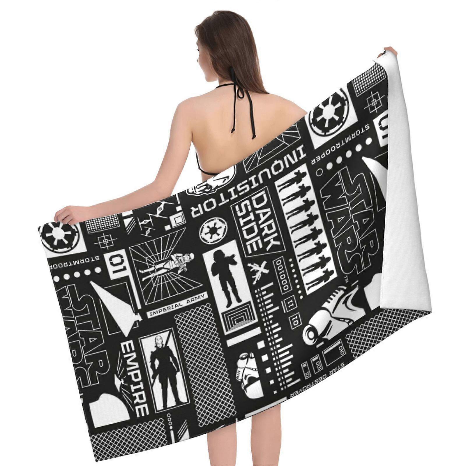 Star War-4 Serviette de bain Serviettes Unisexe Serviette de mode Serviettes de plage en fibre superfine-DW618
