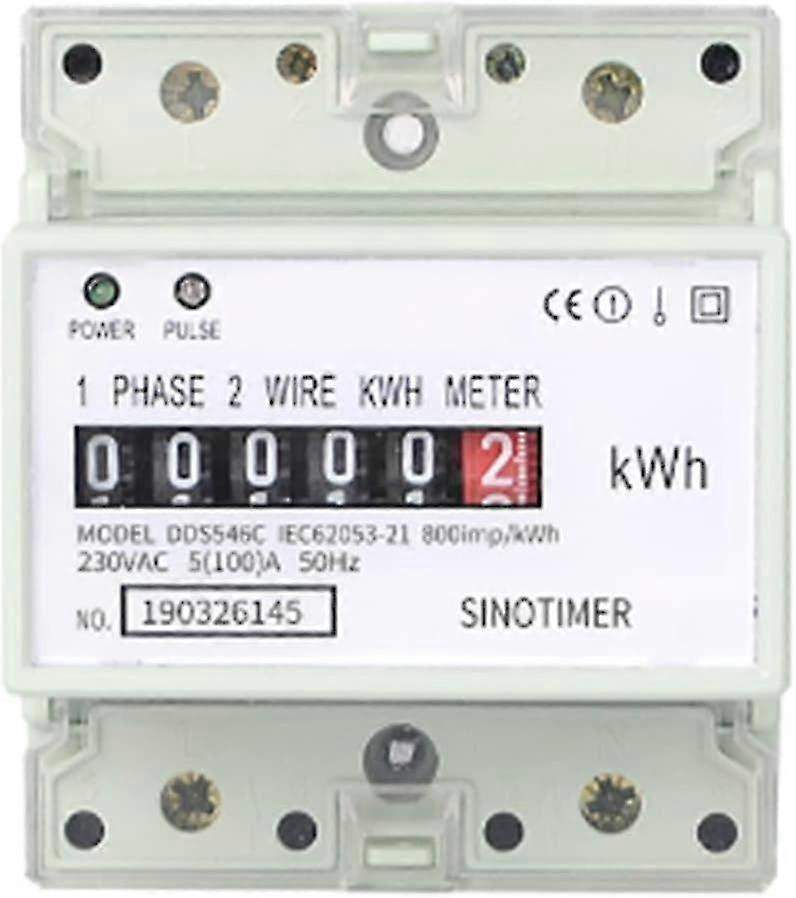 100A Single Phase Electric Energy Meter KWh Counter Analog Wattmeter