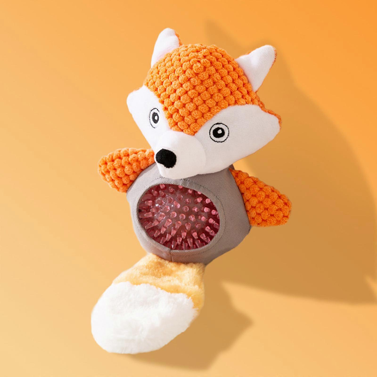 Bite-resistant Stuffy Molar Sound Plush Puppet Toy, Crumpled Paper Sound Tail, Fun Dog Puzzle Toy for Puppies
