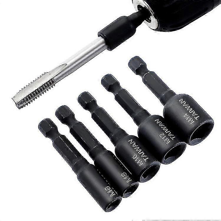 Tap Die Socket Adapter 1/4 Quot Hex Shank Metric Screw Tap Threading Tool