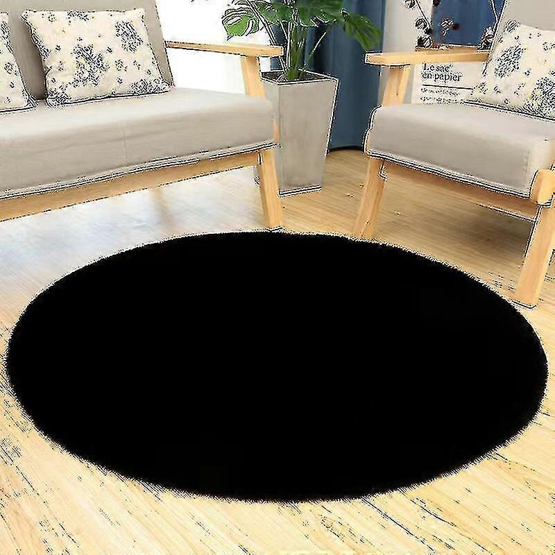Soft Round Carpet Rabbit Faux Fur Dormitor de pluș covor alb de pluș Shaggy Picior Mat pentru copii Play Floor Covoare pentru camera de zi