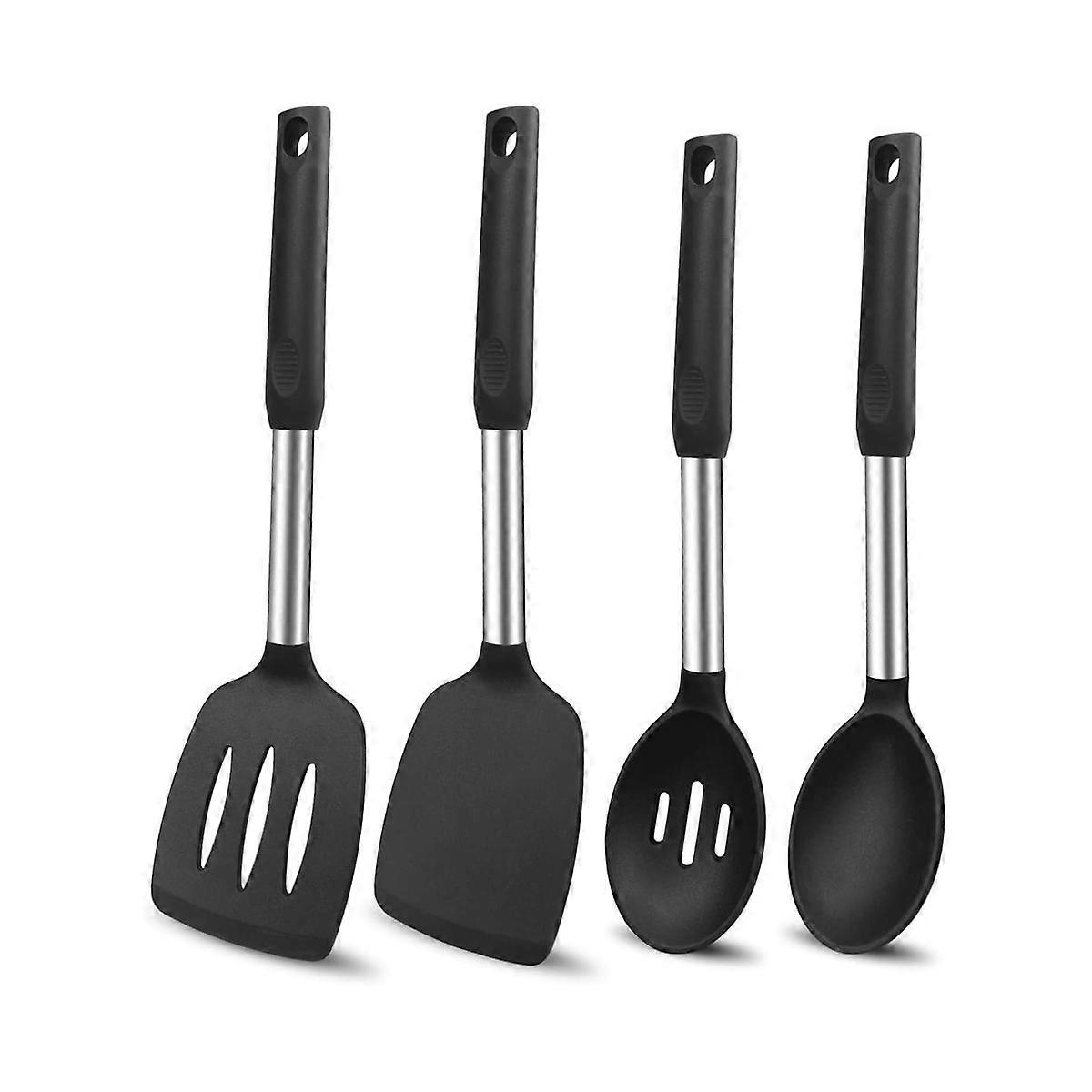 Silicone Cooking Spatulas and Spoons, Heat Resistant Silicone Cooking Utensils Set, Non Stick Kitch