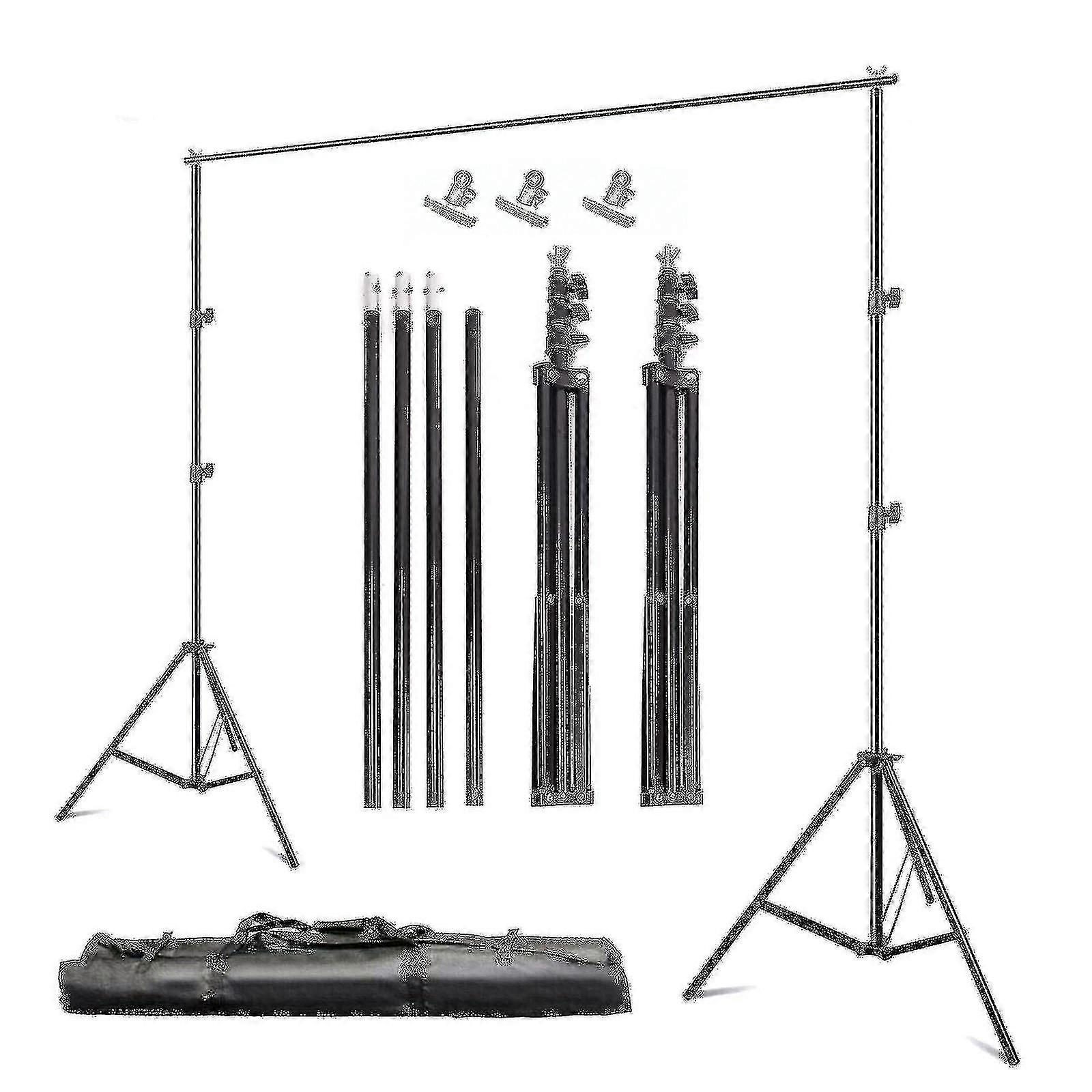 Photography Background Support Stand Backdrop 10ft Collapsible Adjustable 2 X 3m