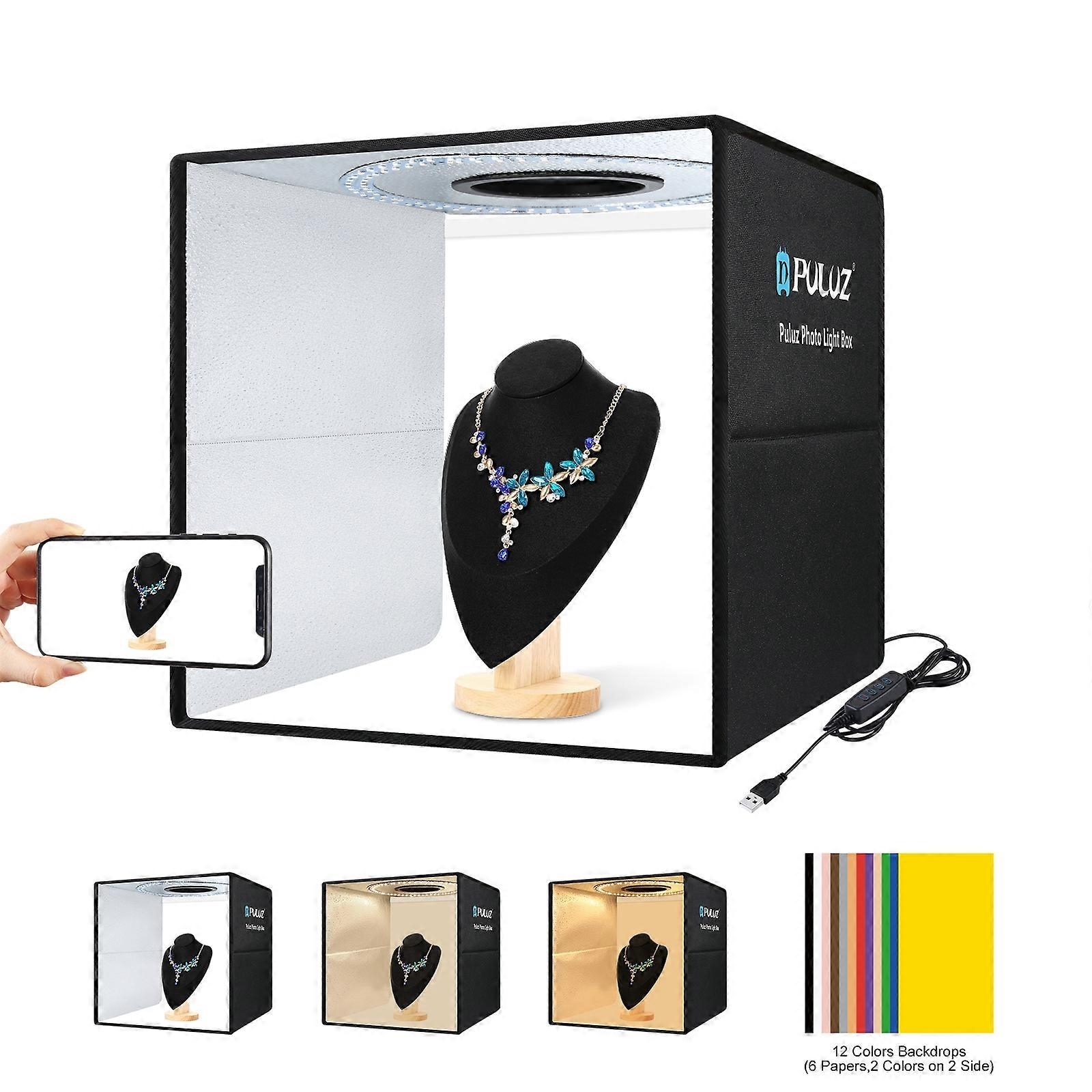 PULUZ 40cm USB Folding Portable Photo Lighting Studio