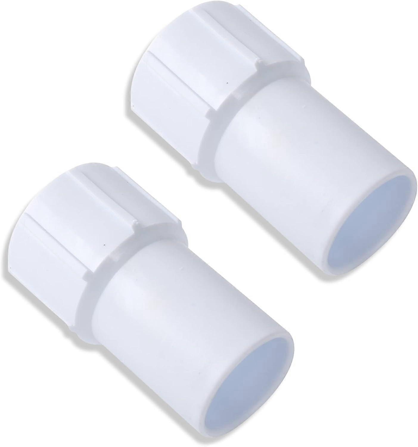 (2-Pack) 1-1/2" Pool Hose Cuff - Threaded Hose Cuff for Spiral Wound Swimming Pool Vacuum Hose - Connects the Vacuum Head to the Vacuum Skimmer Inlet