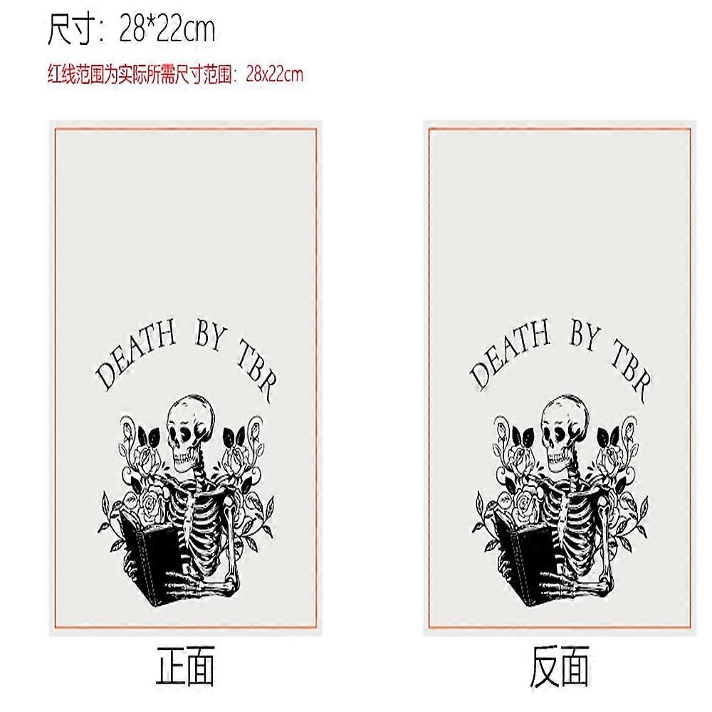 Cloth Book Cover Notebook Wraps Rectangle Skeleton 280x220mm DIY