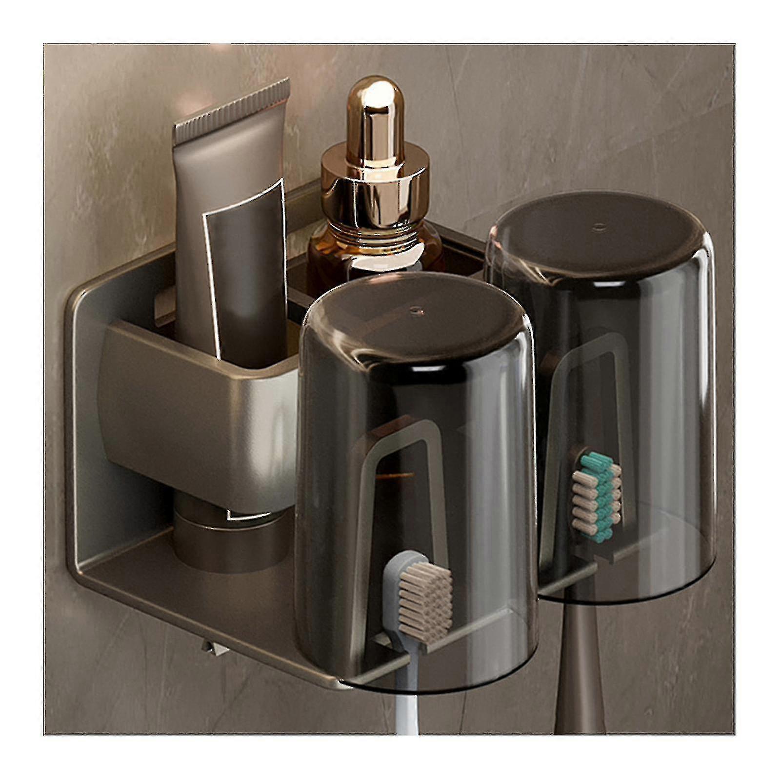 Wall Toothbrush Holder Toothpaste Storage Rack Bathroom Organizer Accessories