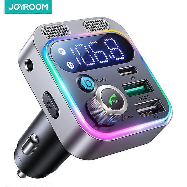 Car Hands-free Bluetooth-compaitable 5.3 FM Transmitter Car Modulator Player Handsfree Audio Receiver 48 W PD&QC 3.0 Charger
