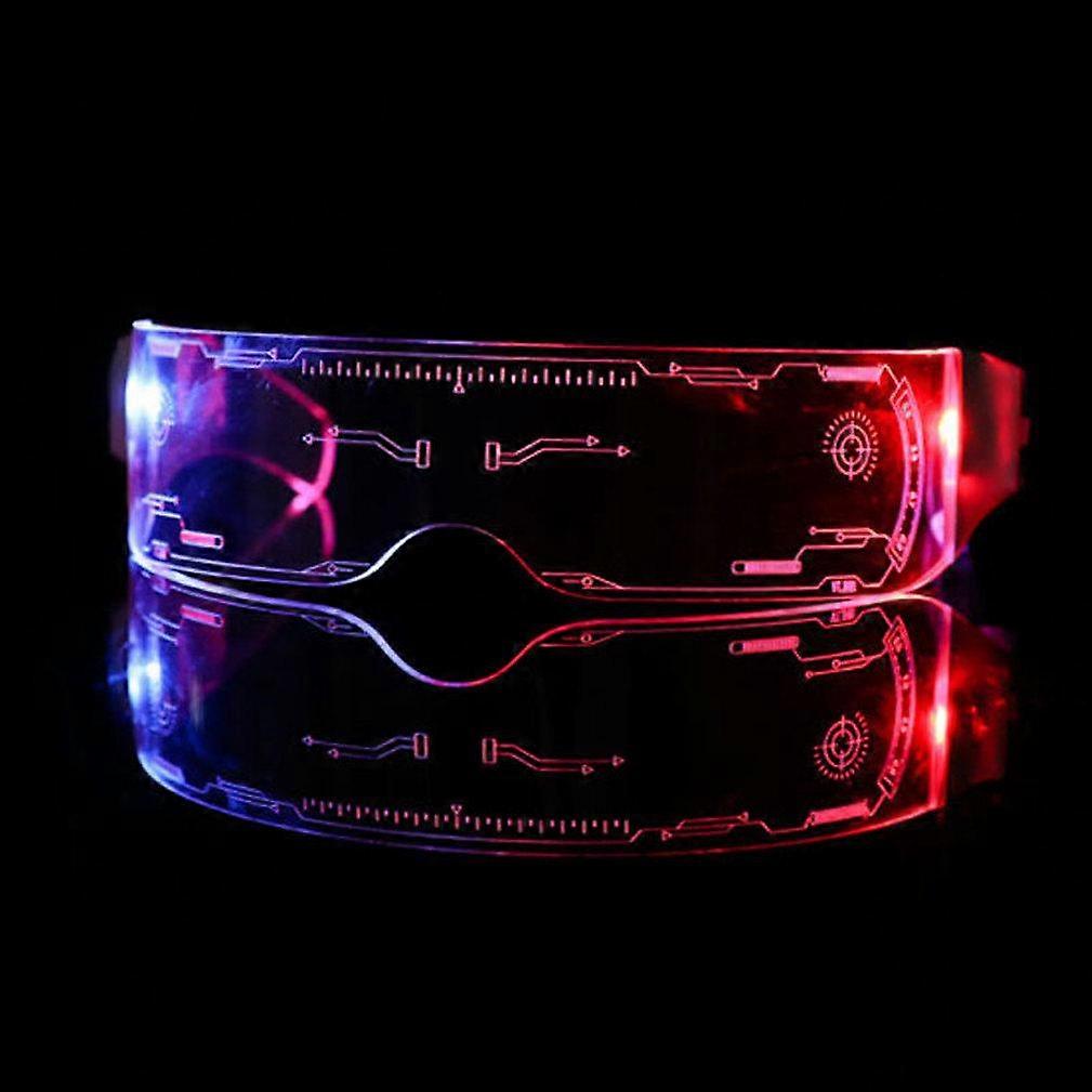 LED Visor Glasses LED Colorful Light Up Glasses for Adult Cosplay Rave Festivals Halloween Bars Clubs Parties