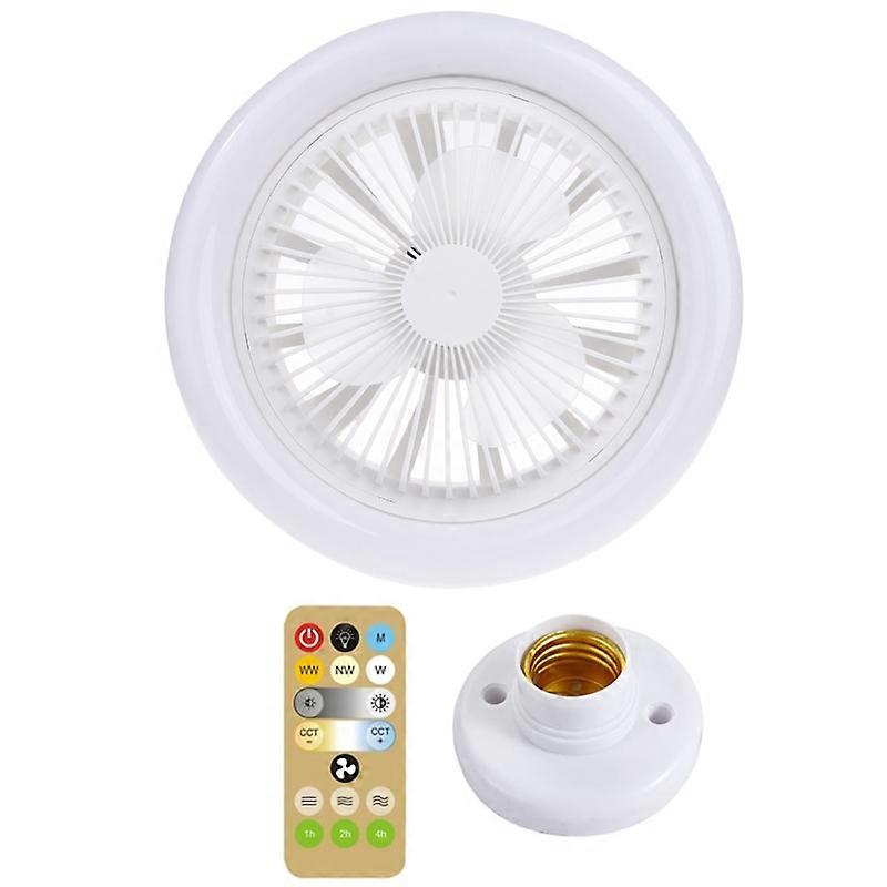 Intelligent Ceiling Fan with Remote Control & E27 Lamp Holder Base for Office