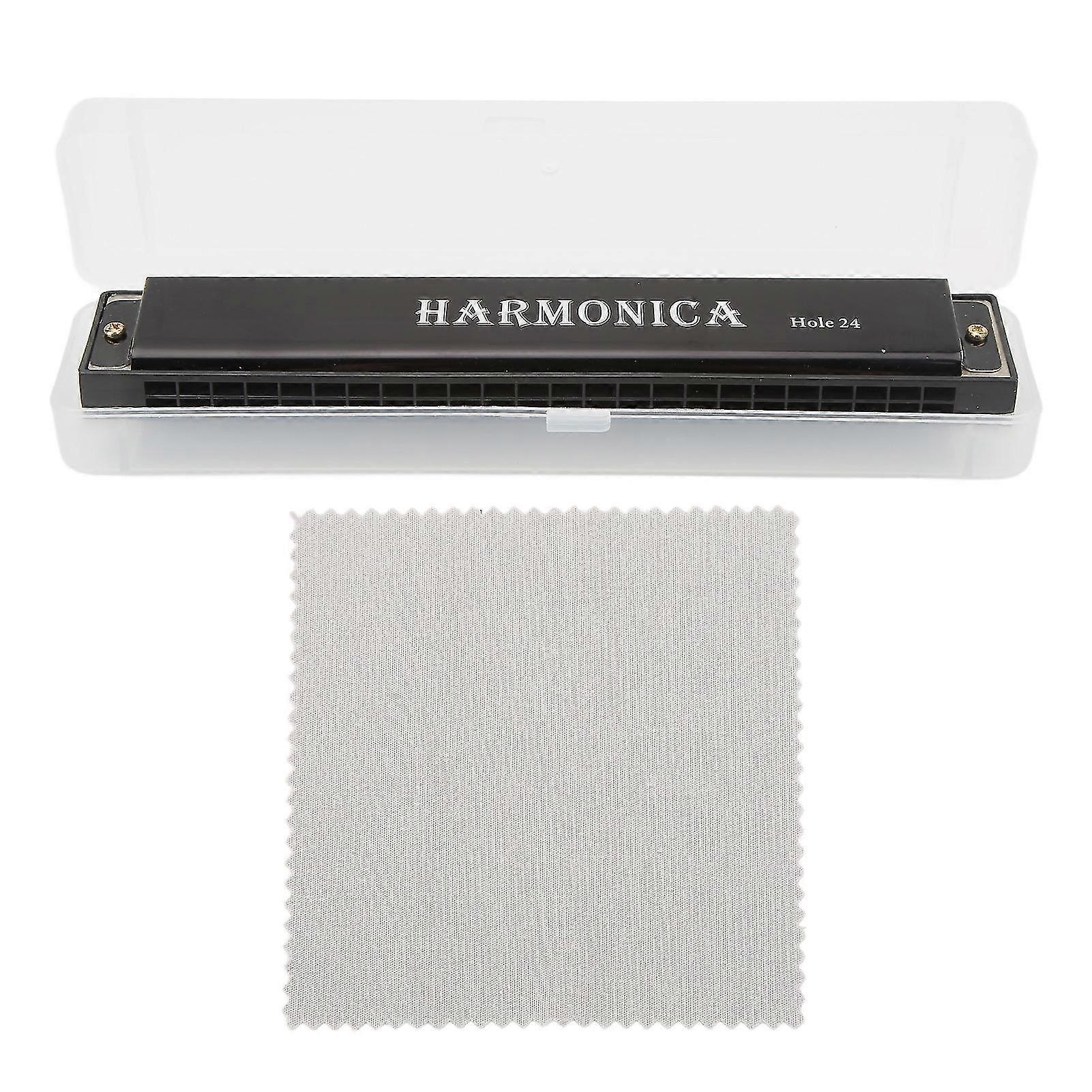 24 Hole Harmonica for Beginners Plastic Harmonica Wind Musical Instrument for Stage Performance