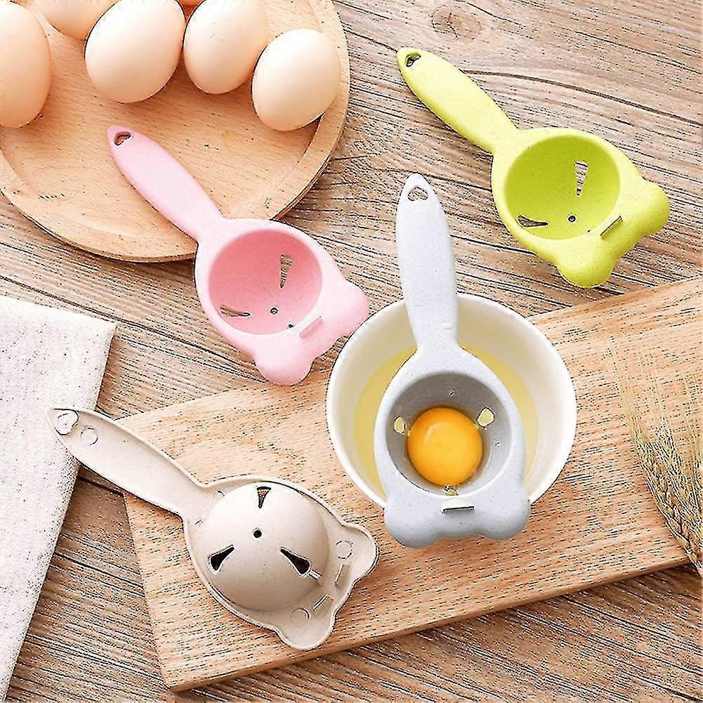 Pcs Egg Yolk Separator Tool Suction Divider Wheat Straw Cooking Tool(green)