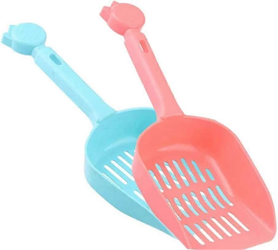 2er-Pack Katzenstreulöffel Haustier-Pinkellöffel mit robustem Kunststoff-Easy-Griff für Haustierkot