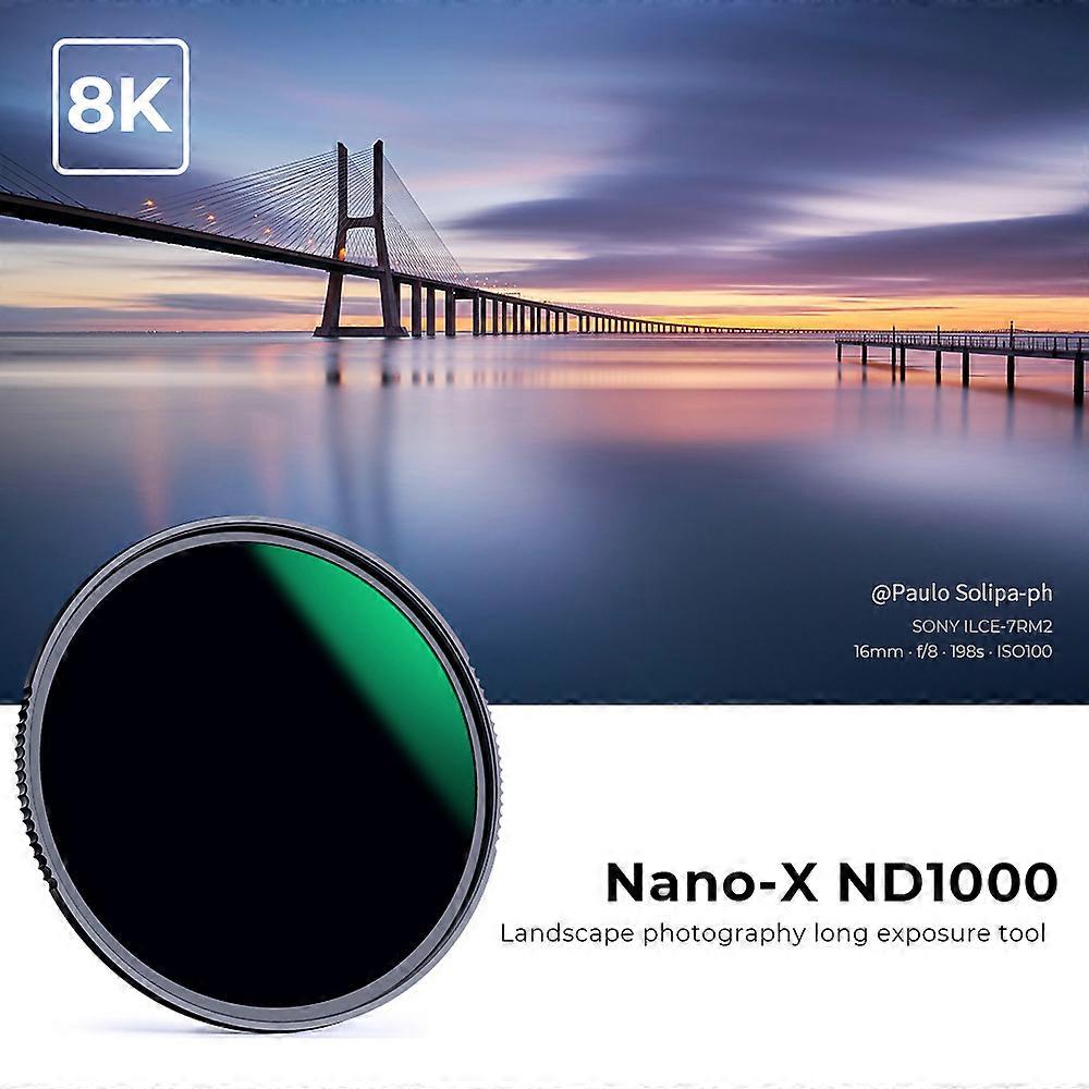 K&F Concept ND1000 ND Filter Fixed Neutral Density Camera Lens Filter Optical Glass for DSLR Camera 86mm 95mm 105mm 112mm