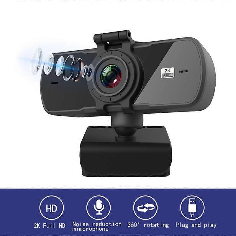 Webcam 2K Full HD 1080P Web Camera Autofocus With Microphone USB Web Cam For PC Computer Mac Laptop Desktop YouTube Webcamera