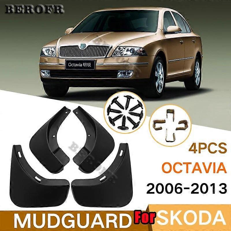 Exquisite car fender4pcs For Skoda Octavia Pro 2006-2023 2017 2018 2019 Car Mud Flaps Mudguard Splash Guards Fender Mudflaps Flap