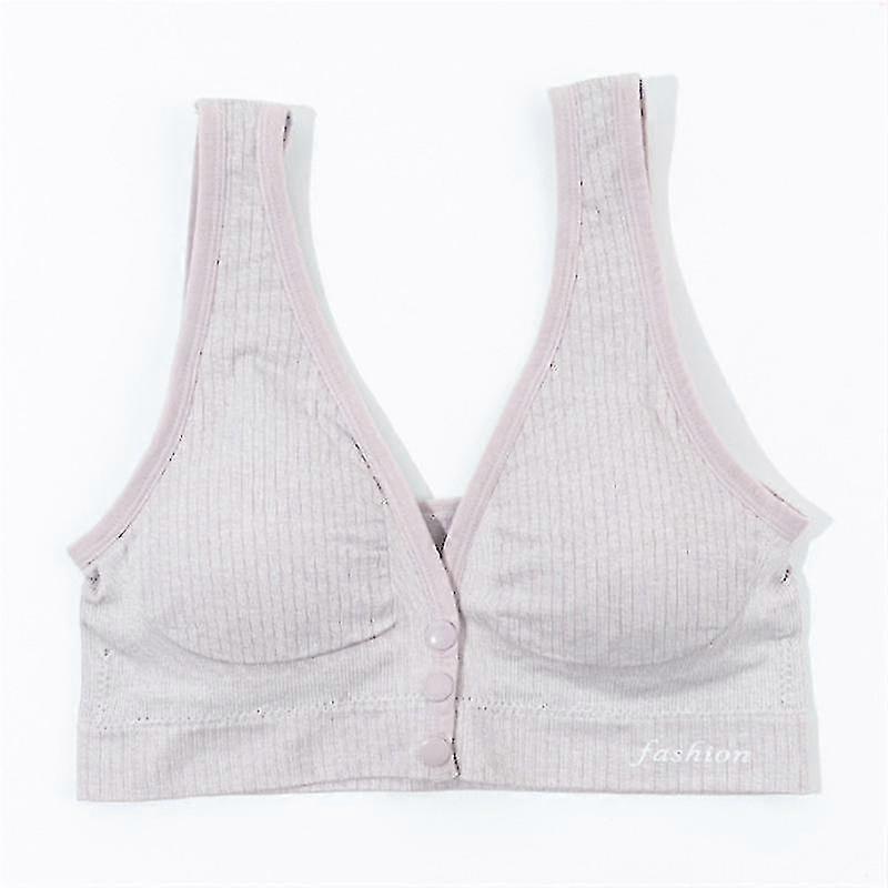 حزمة من 3 النساء النوم الرضاعة البرازيلية اللاسلكية الرضاعة الطبيعية الأمومة Bralettefront زر إغلاق الراحة اللاسلكية القطن حمالات الصدر الرضاعة