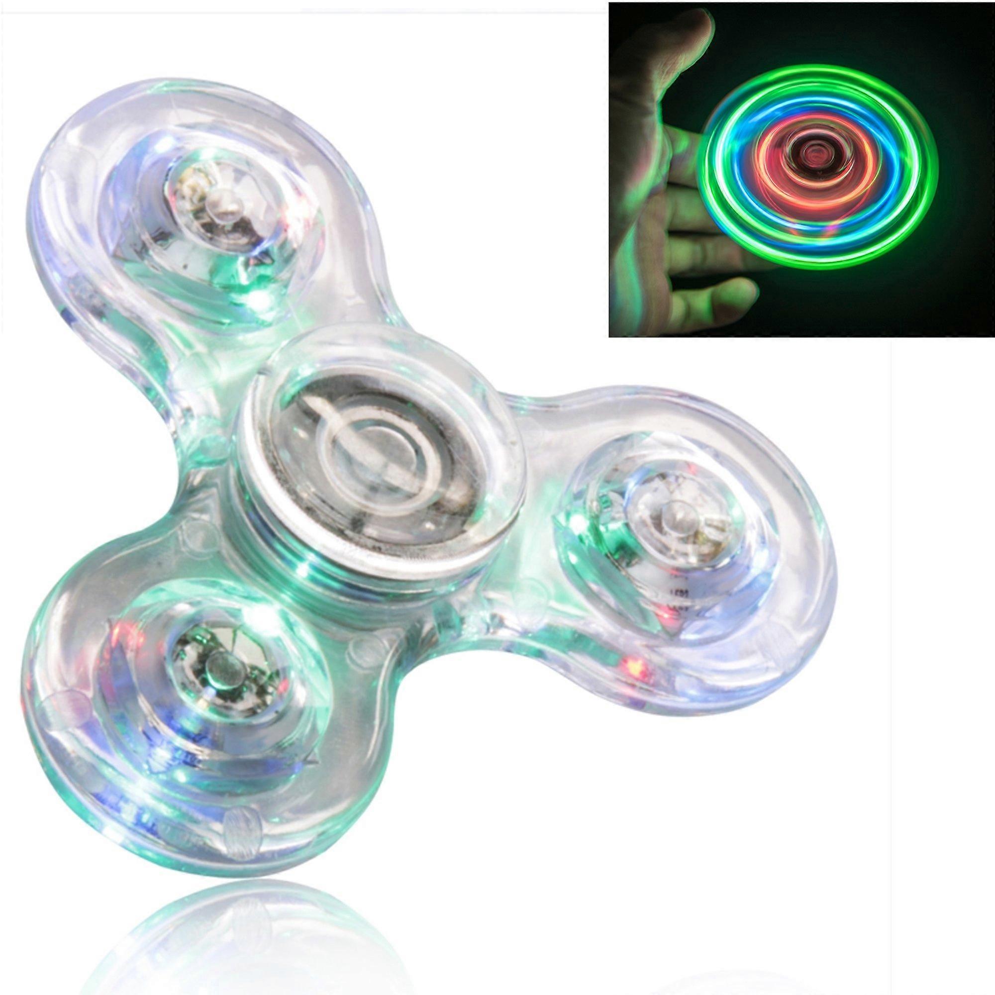 LED Fidget Spinner Toy for Kids - Stress Reducer and Anxiety Relief with Colorful LED Lights