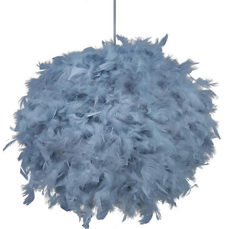 Round Feather Lampshade Ceiling Pendant Sphere Light Shade Easy Fit LED Bulb