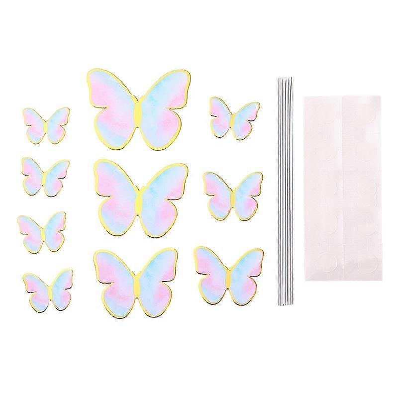 Cake Topper Anti-fall Innovative Lightweight Realistic Butterfly Baking Insert Card Party Decor JIKAIX