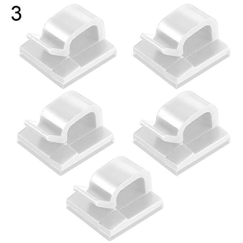 5 st kabelupprullare klämma anti-upprullning universell självhäftande skrivbordsdata säkrande kabelförvaringsspänne för kontor