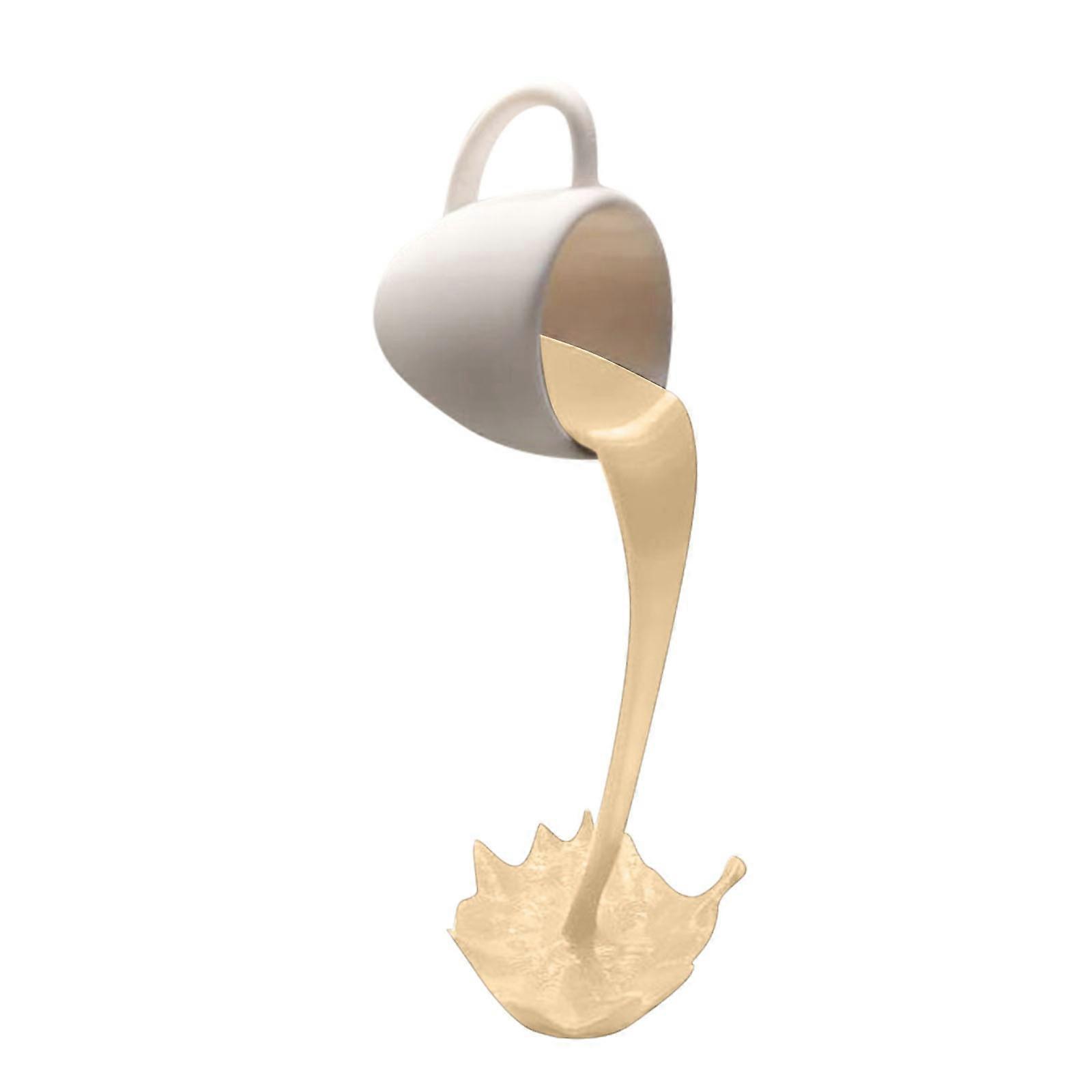 Floating Spilling Coffee Cup Sculpture Kitchen Decoration Spilling Magic Pouring Splash Creative Coffee Mug Home Decoration
