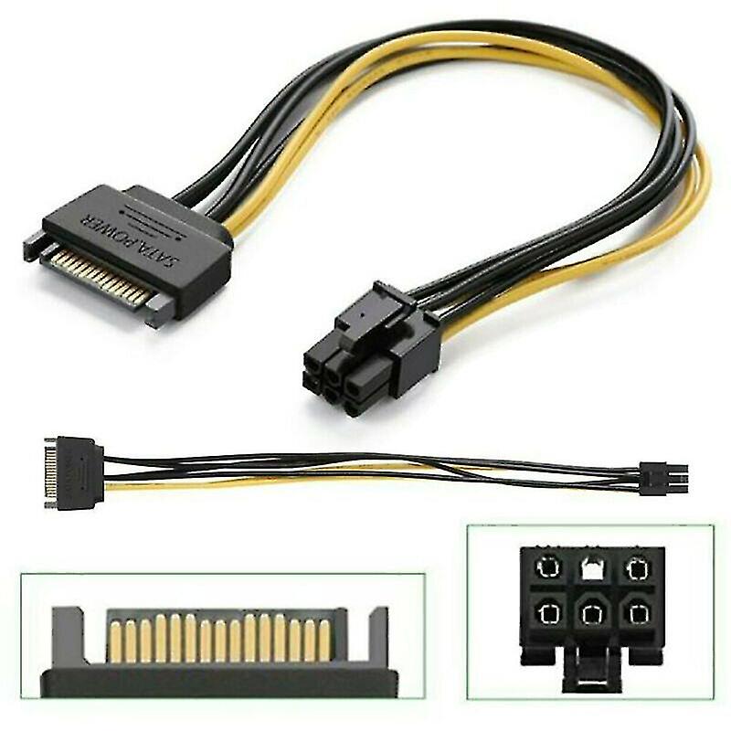 Power Cord 6pin Sata 15pin Graphics