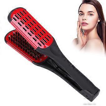 Hair straightening Comb Brush Boar Bristle Heated Iron Brush,for Hair
