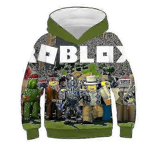 Lastenvaatepusero Roblox-peliteema Villapaita Pitkähihainen 2022 Syksy ja talvi Uusi tulokas Täysi painatus Lasten huppari taskulla pojille