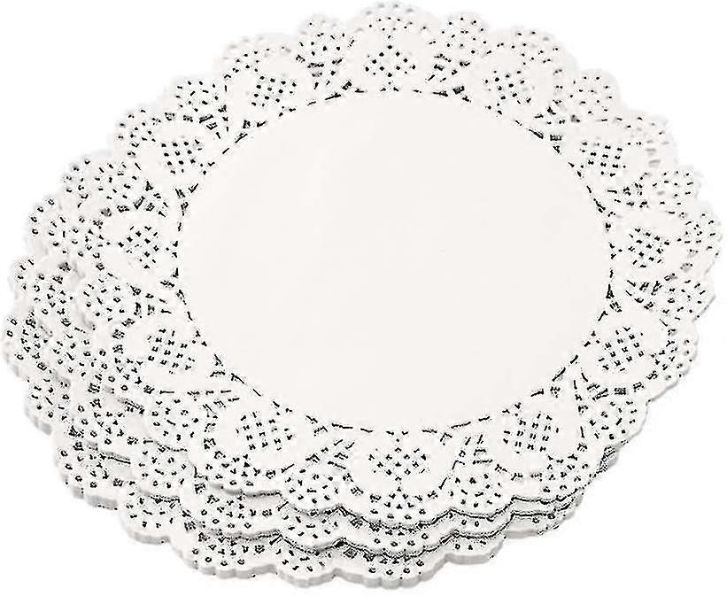 150 stycken spetspapper Doilies, papper Bröllopsfest dekoration (rund)