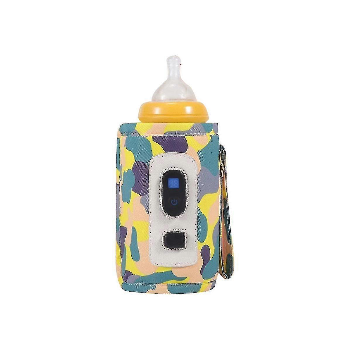 Universal Usb Milk Warmer Travel Stroller Insulated Bag Digital Display Baby Nursing Heater -camouf