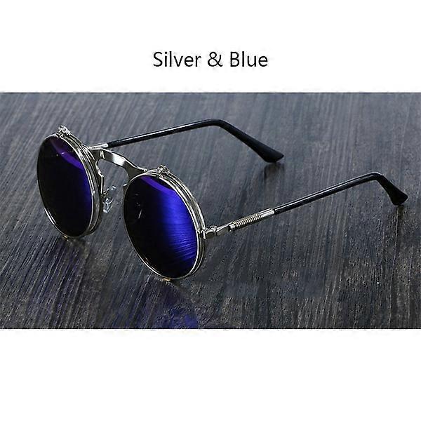 Punk-aurinkolasit [musta kehys sininen peili]